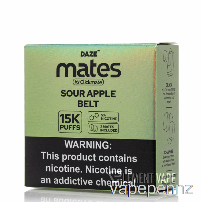 7 Daze Mate Pods Sour Apple Belt VAPE NZ